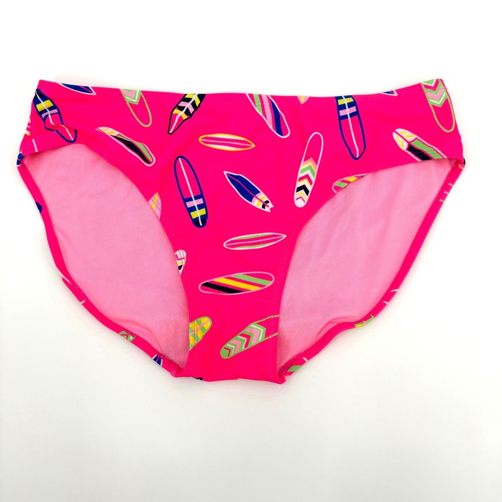 Thereabouts‎ Pink Surfboard Print Bikini Bottoms XXL Womens Mid Rise NWOT